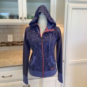 Marmot Blue Orange Full Zip Hoodie Size Medium